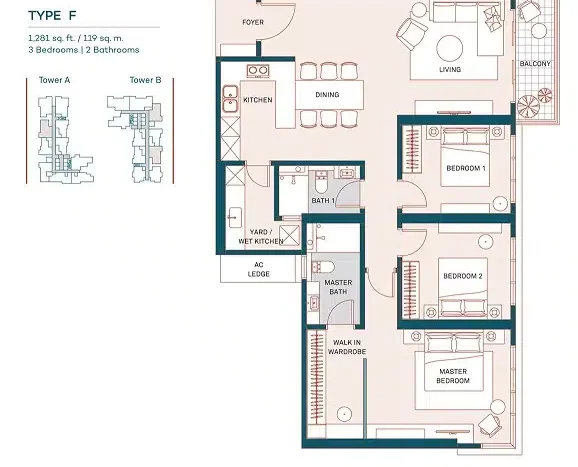 the muze layout type F 1281sf