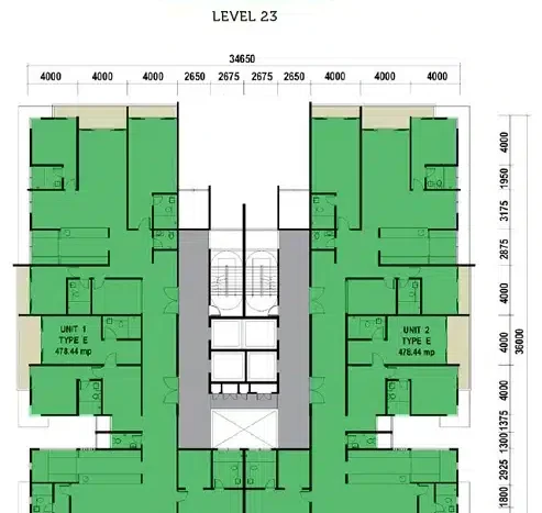 floorplan penthouse lvl 23