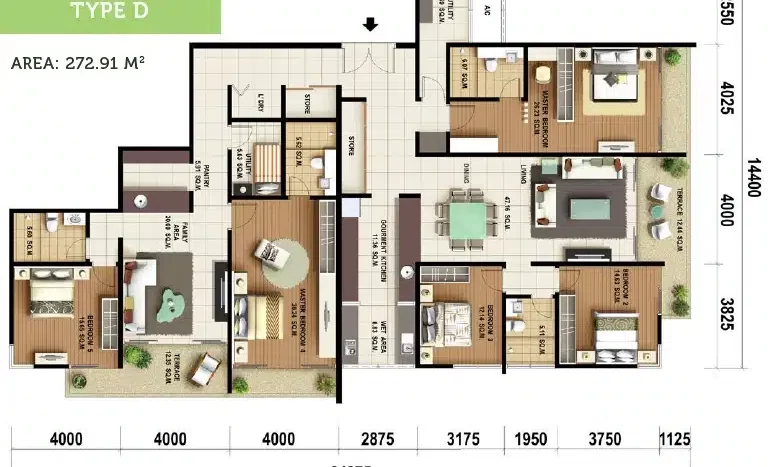 olive tree residence bayan baru floor plan