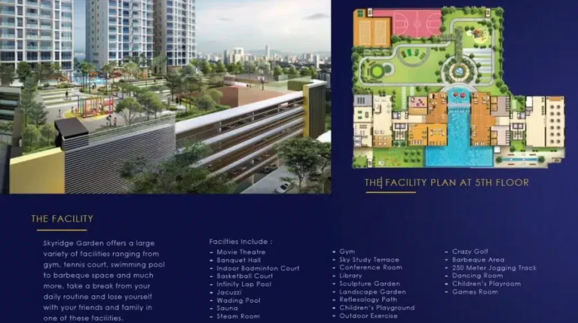 skyridge garden facilities floor plan