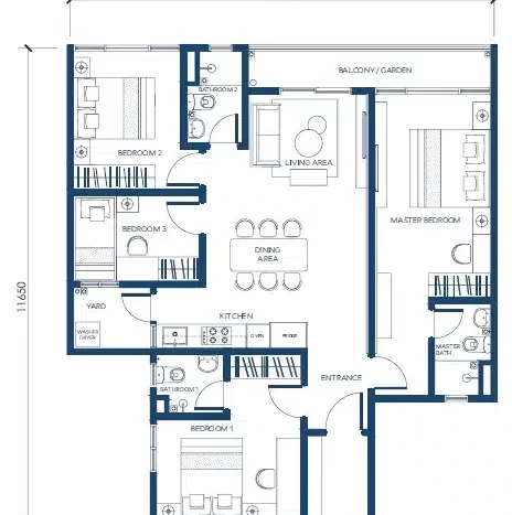 residensi-pauh-armani-layout-A-Garden-1113sf-4beds-3-bath