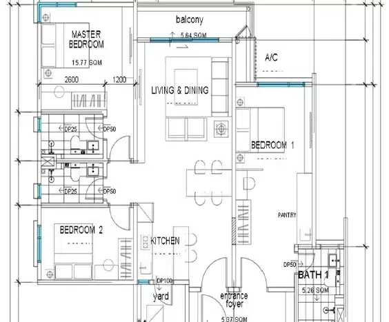 ion-vivace-layout-A-1176sf-1-studio-3-bedrooms-3-carpark