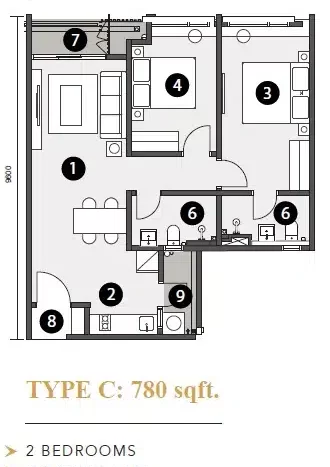 ion-vivace-layout-C-780sf-2-bedrooms-2-carparks