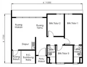 the-skyline-layout-B1-850sf-3-bedrooms