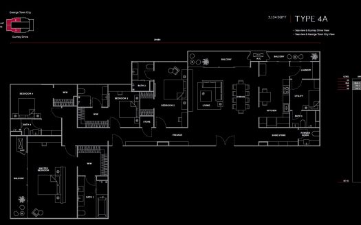 Marriott layout 4A-3134sf-4bed5+1bath