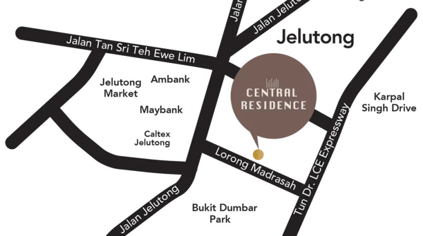 central residence location map